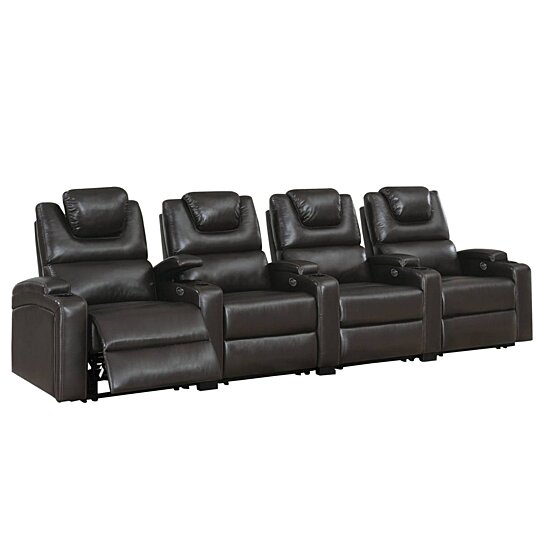 Saltoro Sherpi 43 Inch 1 Straight Arm Leatherette Reclining Chai